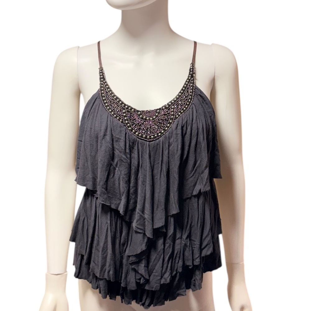 Phanuel NAVY EMBELLISHED TOP - size M